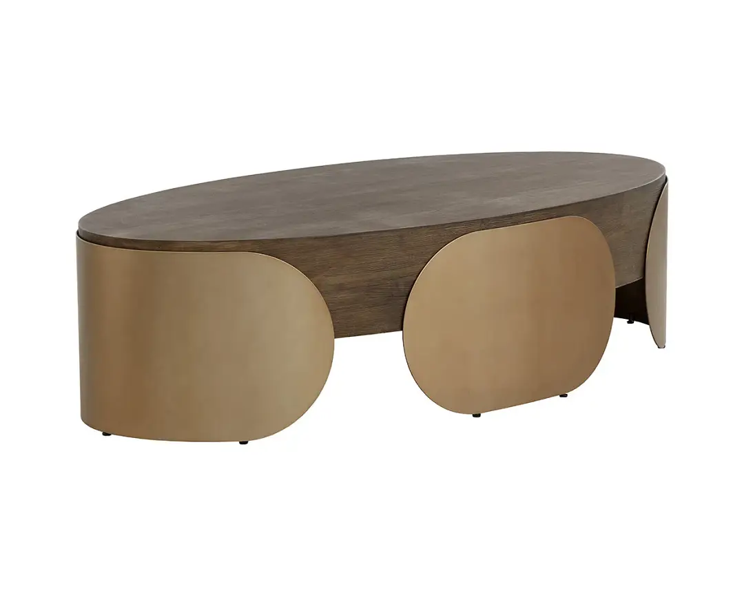 Amalie Dark Tone Oval Coffee Table Amalie Dark Tone Oval Coffee Table