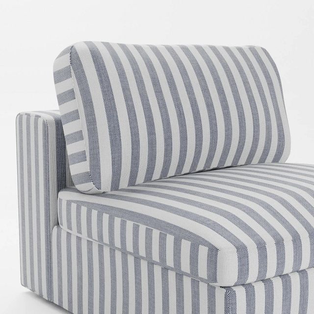 Destin Sea Lane Dark Blue Fabric Swivel Chair