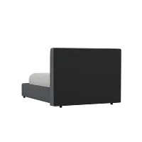 Grayton Delray Dark Gray 44" Upholstered Platform Bed