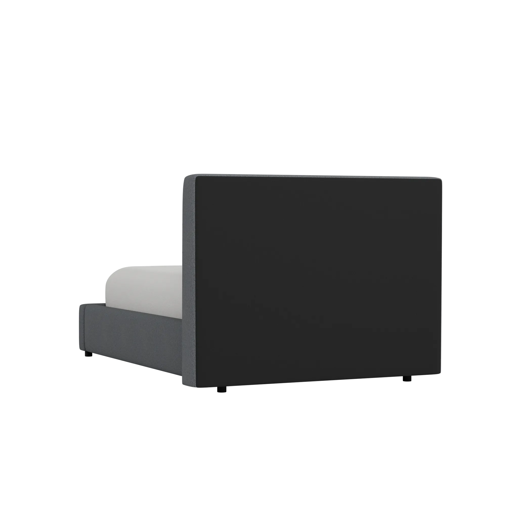 Grayton Delray Dark Gray 44" Upholstered Platform Bed