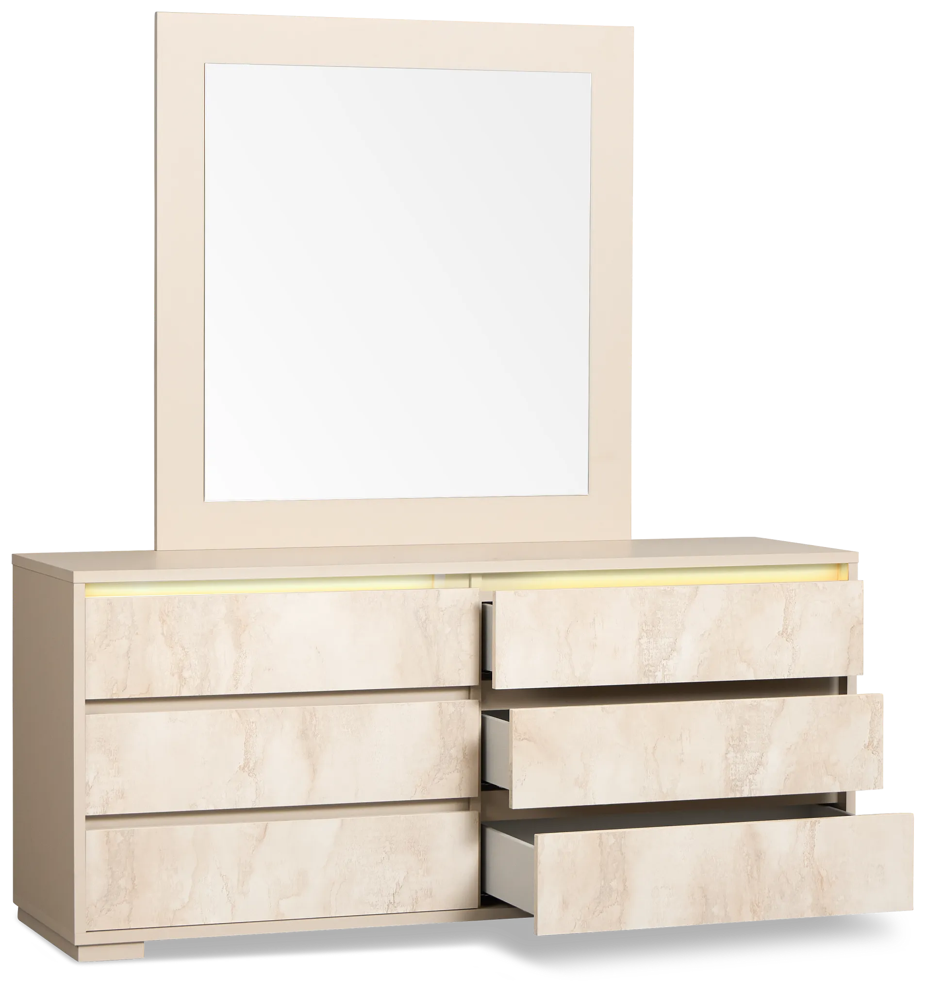 Valencia Light Tone Dresser & Mirror