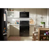Whirlpool 5030 Series Black Electric Range