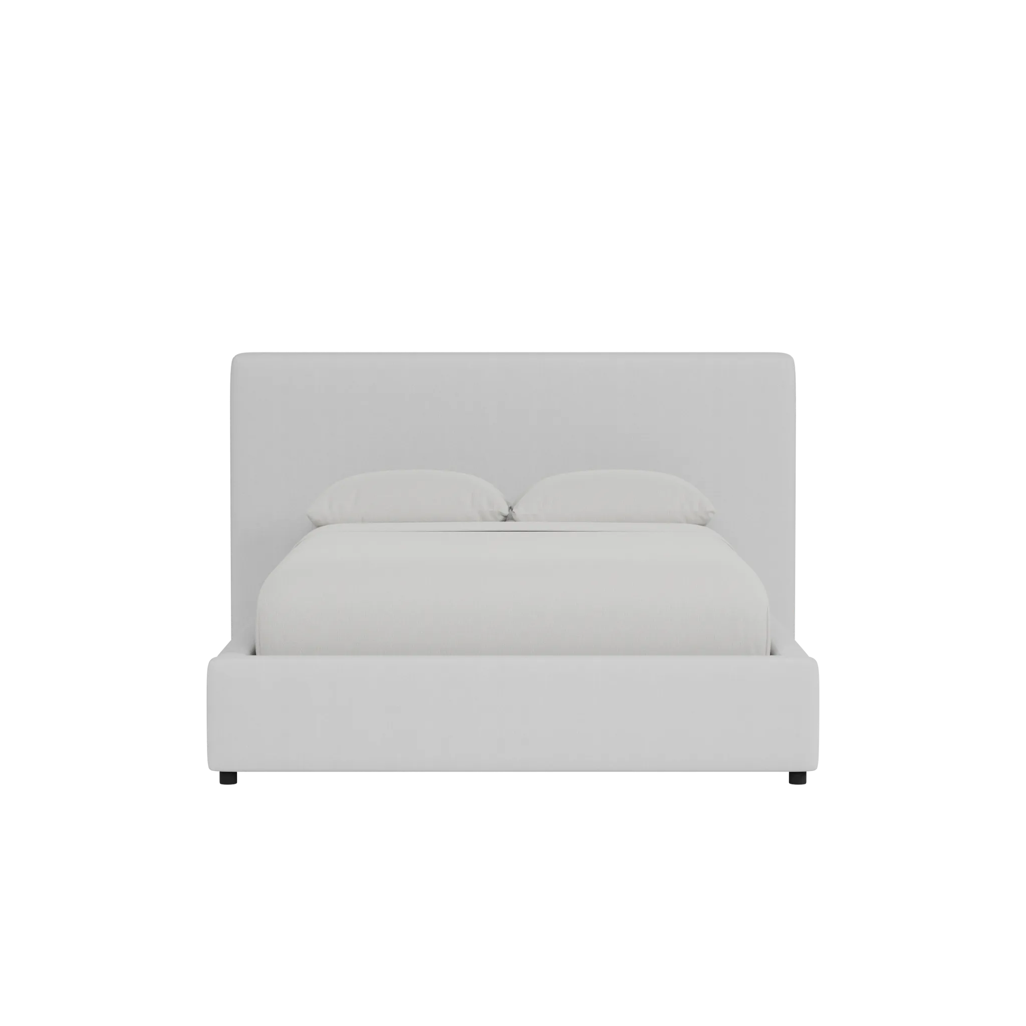 Grayton Revenue White 44" Upholstered Platform Bed