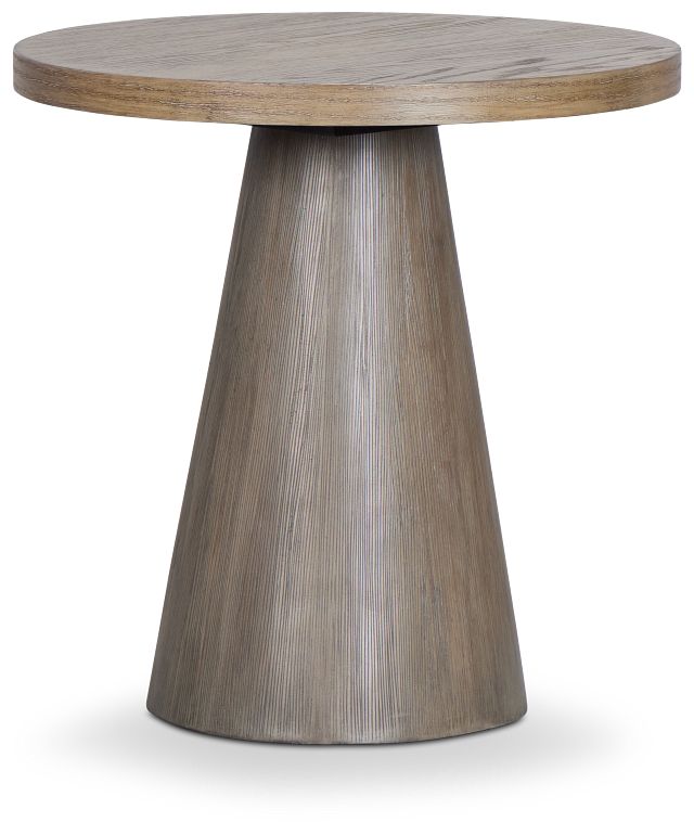 Alden Gray Round End Table