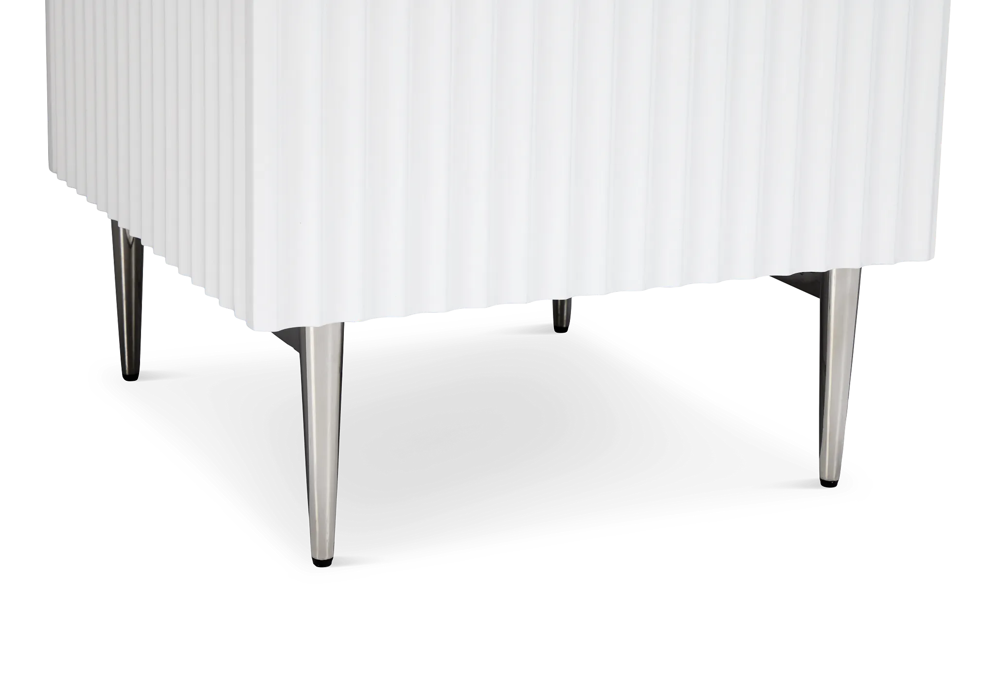 Surge White Rectangular End Table