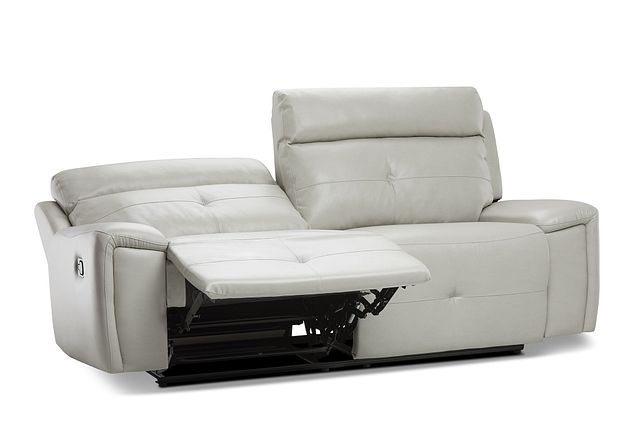 Chandler Light Gray Micro Reclining Sofa (2)