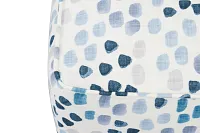 Pfeifer Blue Fabric Cocktail Ottoman