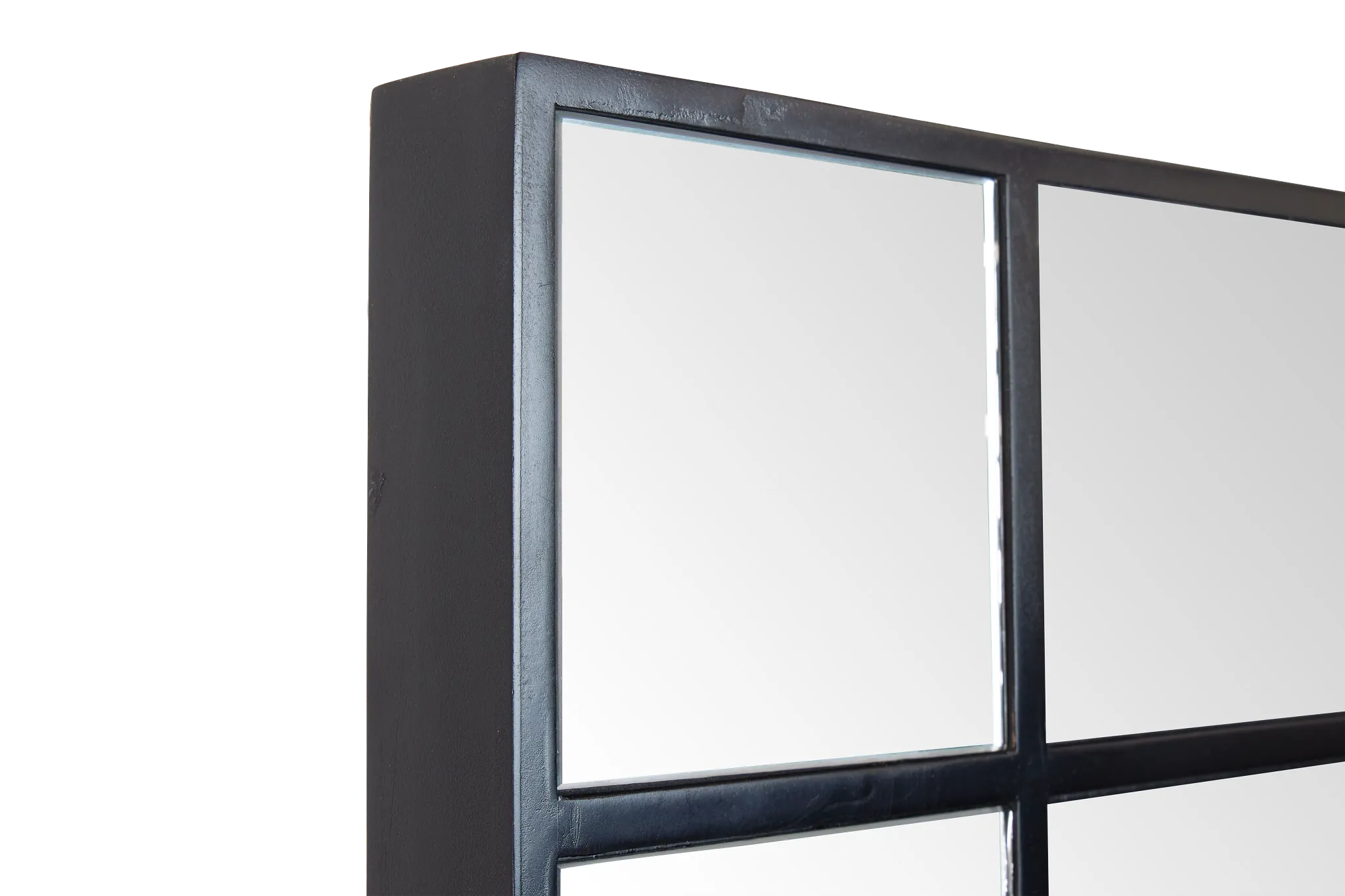 Virgil Black Wood Floor Mirror