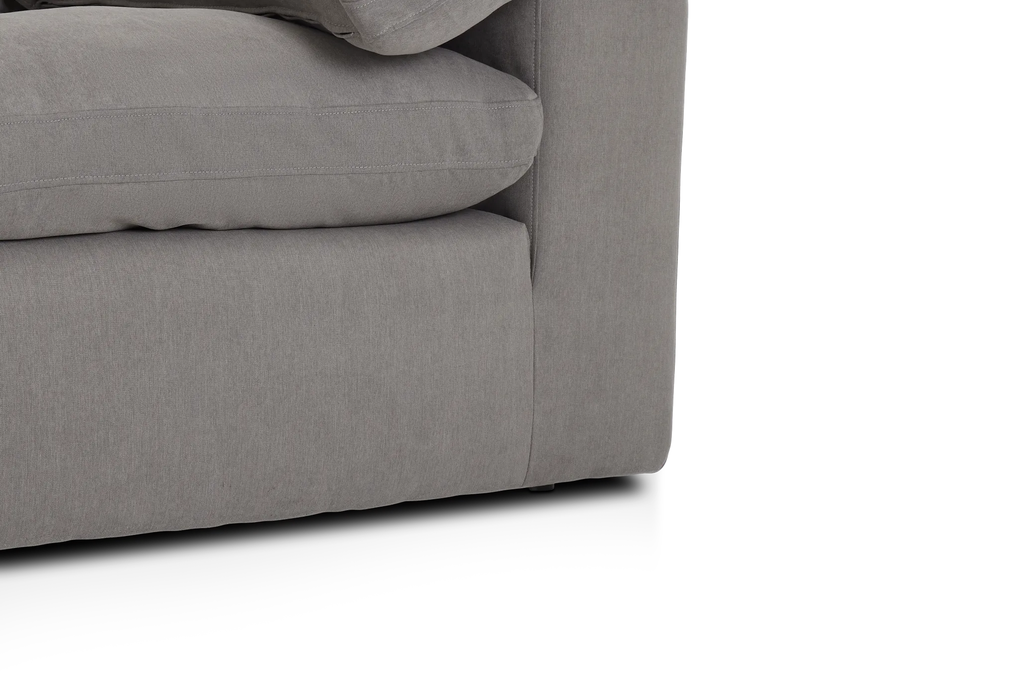 Nixon Light Gray Fabric 2-piece Modular Sofa