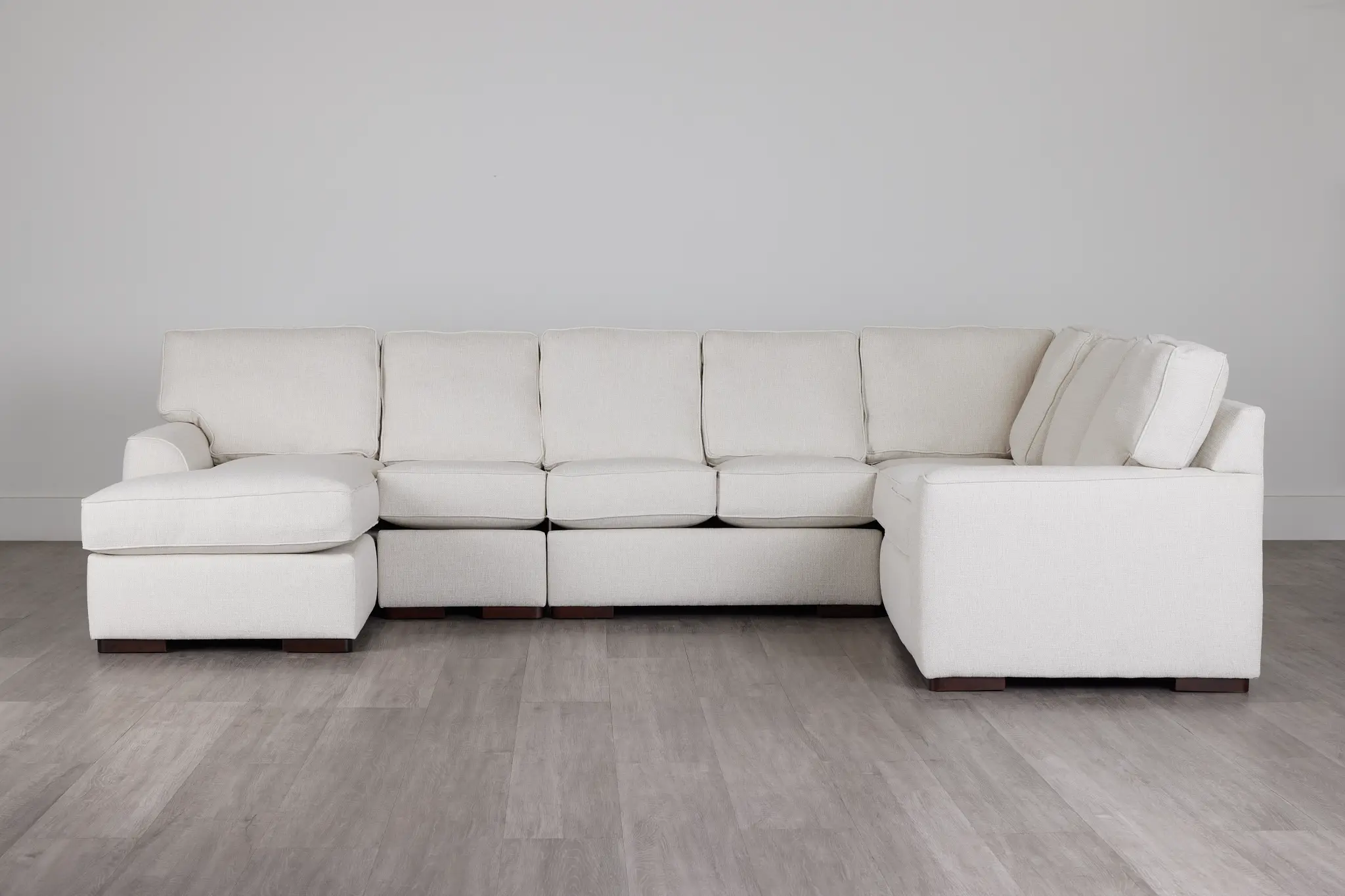Austin White Fabric Large Left Chaise Sectional Austin White Fabric Large Left Chaise Sectional