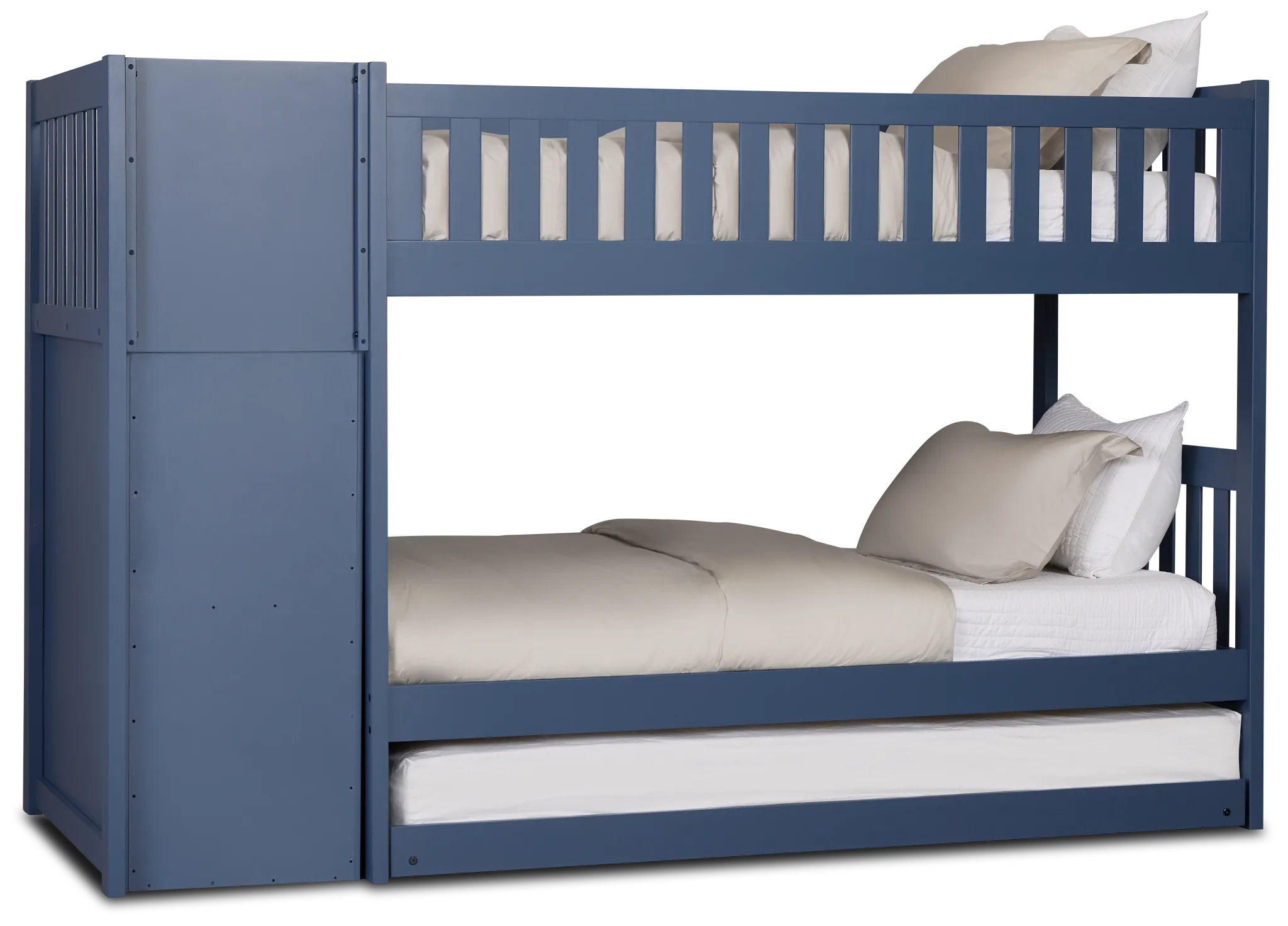 Charleston Dark Blue Step Trundle Bunk Bed