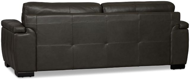 Braden Dark Gray Leather Sofa