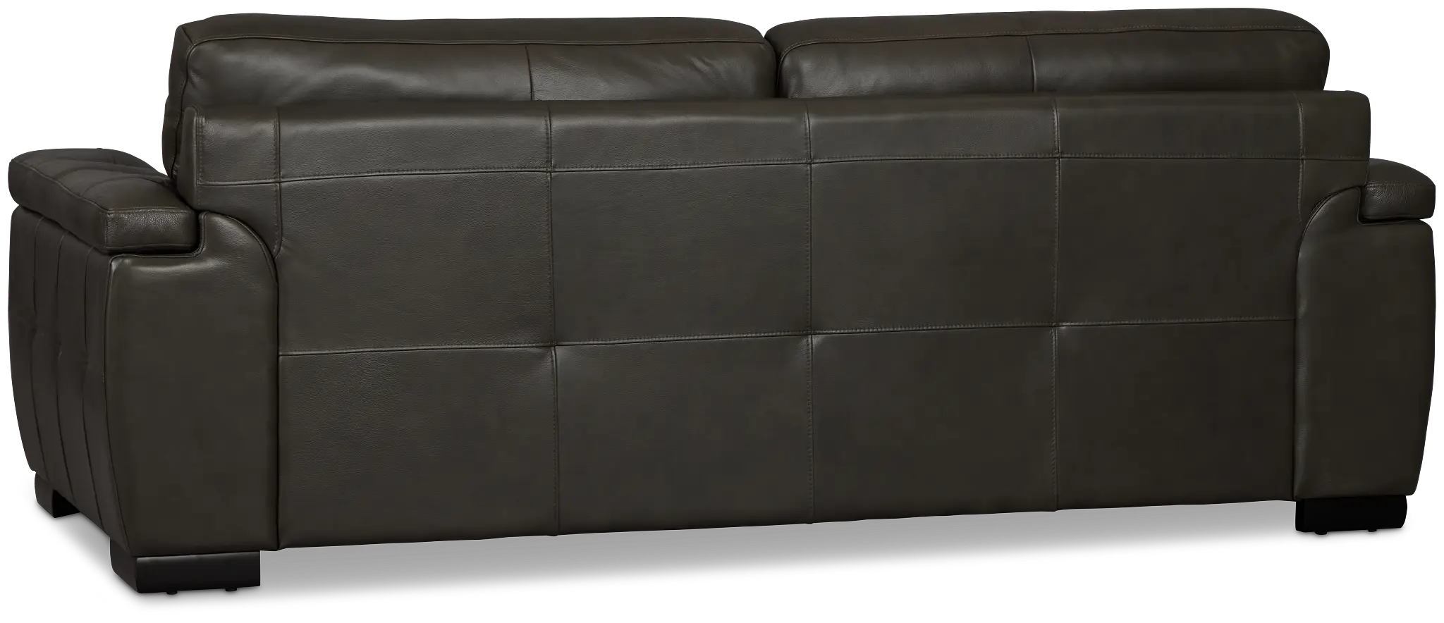 Braden Dark Gray Leather Sofa Braden Dark Gray Leather Sofa