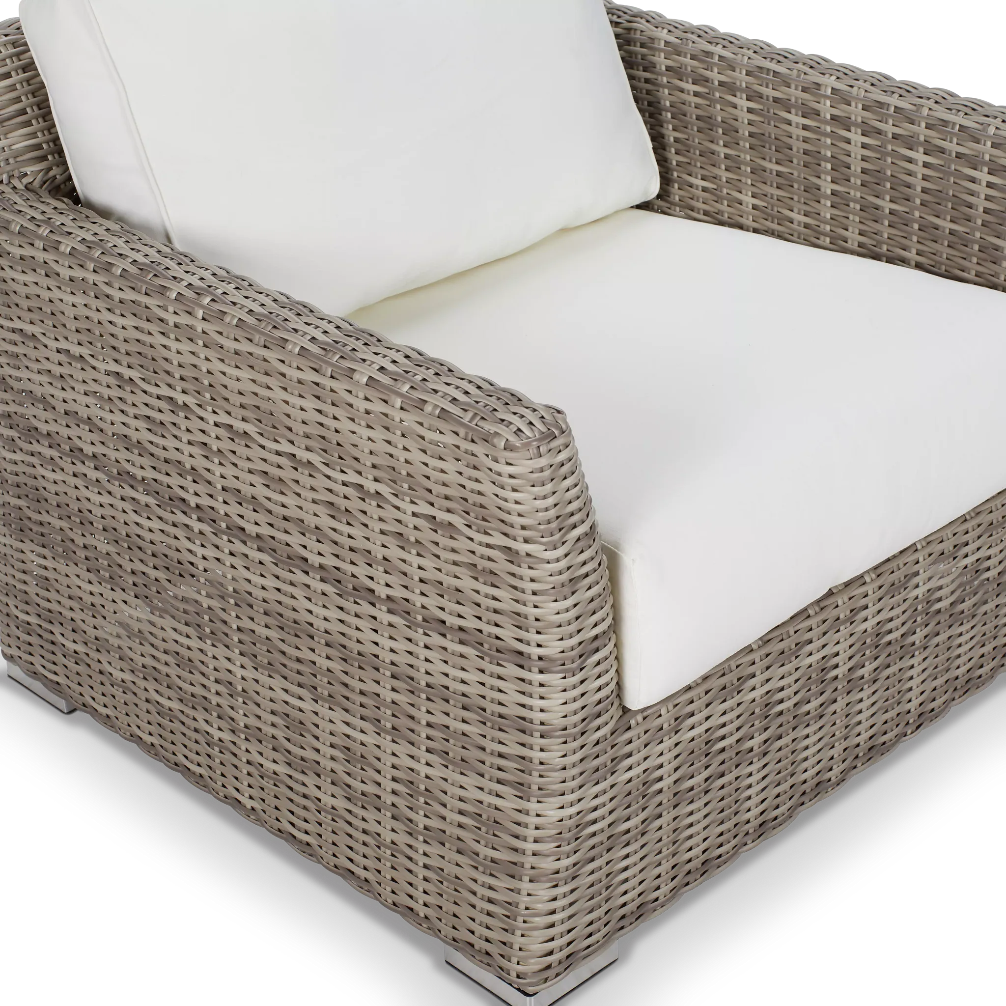 Raleigh White Woven Chair