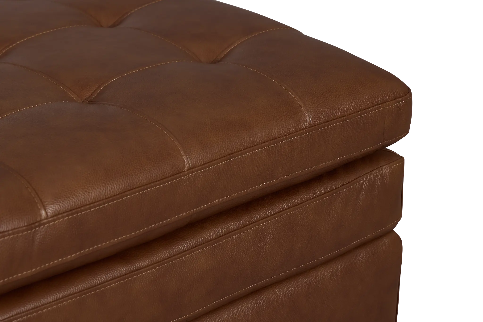 Braden Medium Brown Leather Storage Ottoman Braden Medium Brown Leather Storage Ottoman