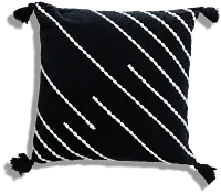 Nova Black 20" Accent Pillow