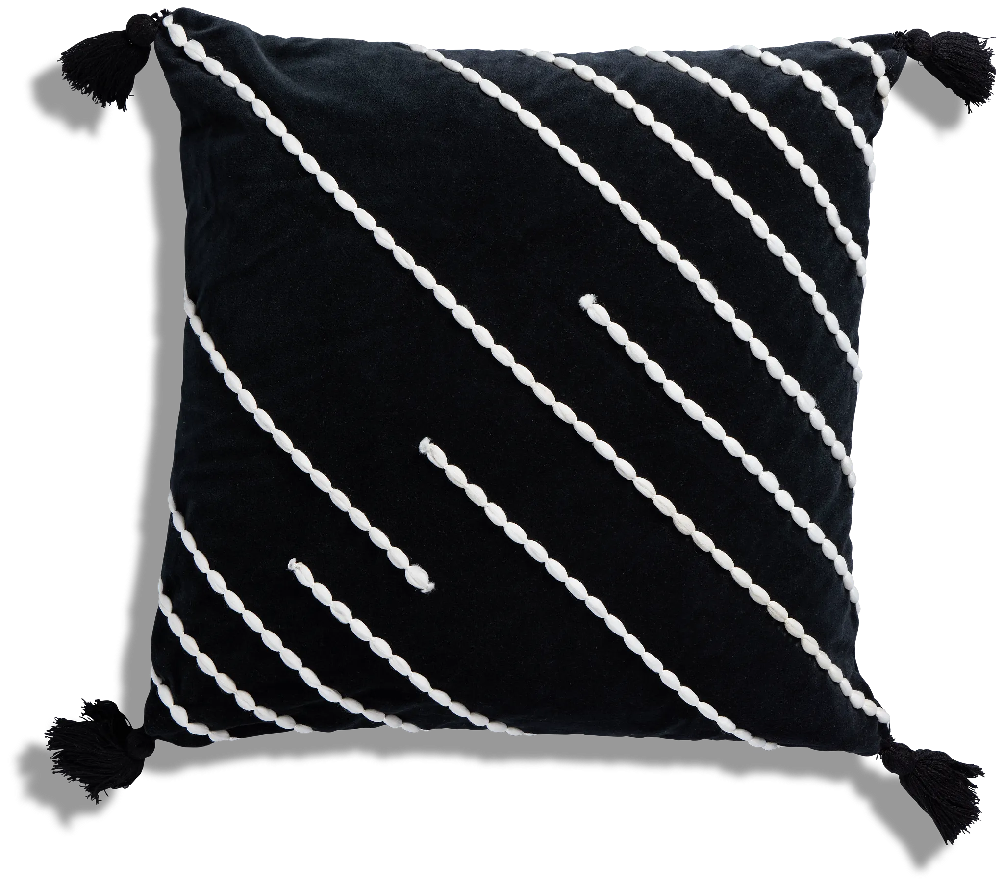 Nova Black 20" Accent Pillow
