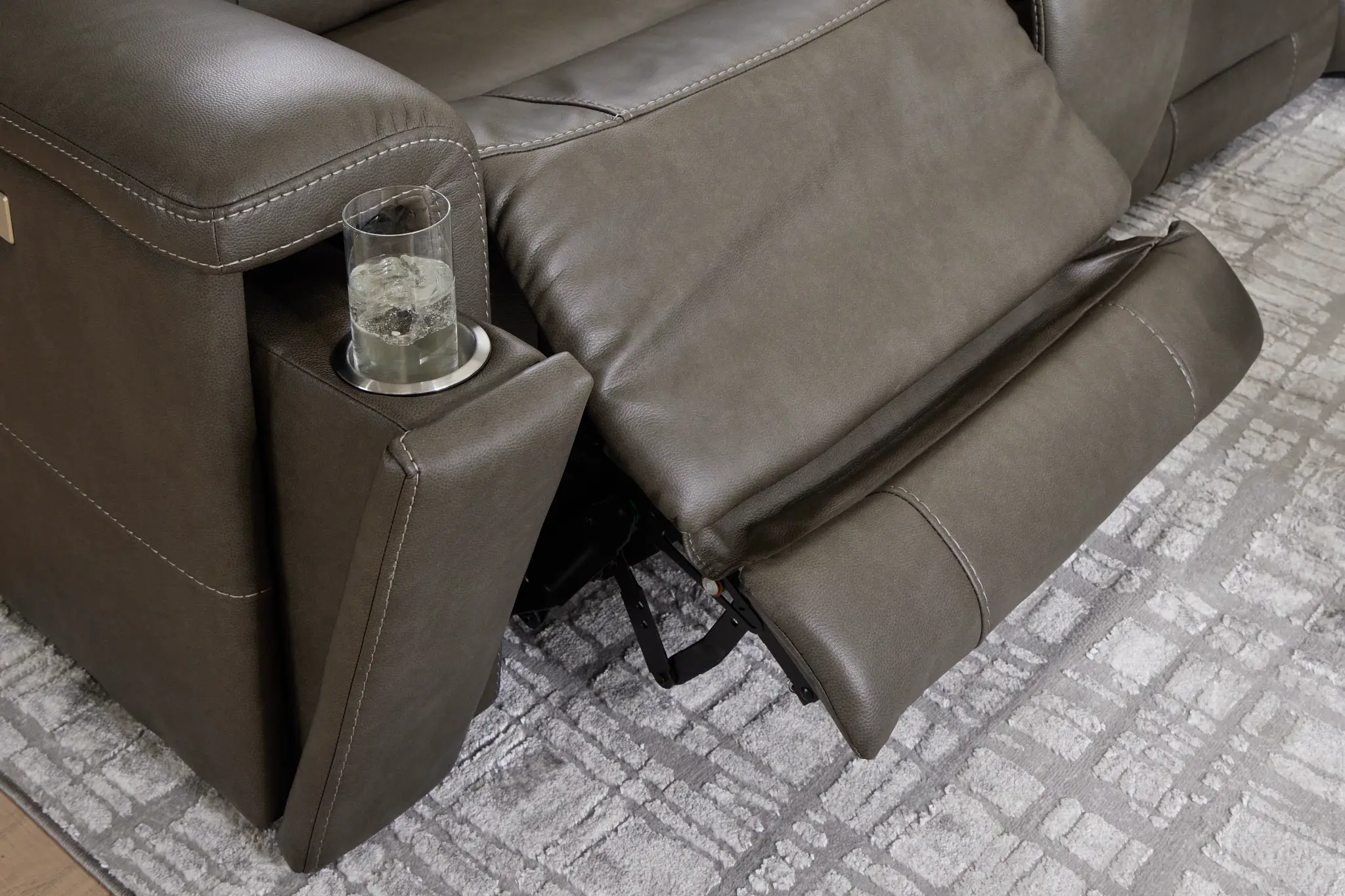 Jayden Gray Micro Large Dual Power Reclining Two-arm Sectional Jayden Gray Micro Large Dual Power Reclining Two-arm Sectional