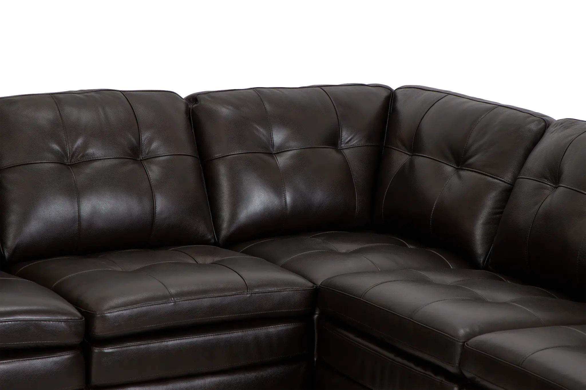 Braden Dark Brown Leather Large Right Chaise Sectional Braden Dark Brown Leather Large Right Chaise Sectional