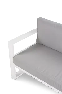 Lisbon Gray Aluminum Chaise Sectional