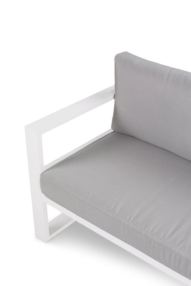 Lisbon Gray Aluminum Chaise Sectional