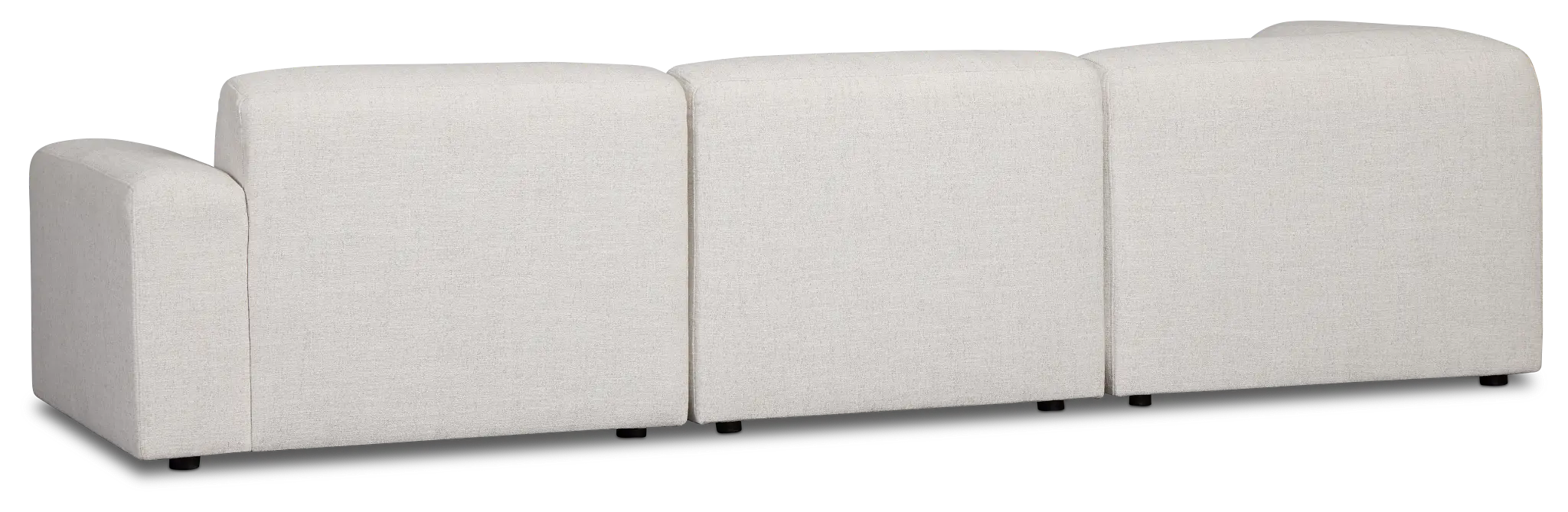 Baylor Light Beige Fabric 4-piece Left Facing Bumper Sectional Baylor Light Beige Fabric 4-piece Left Facing Bumper Sectional