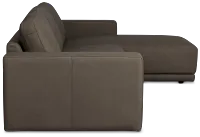 Kellan Dark Gray Leather Right Chaise Sectional