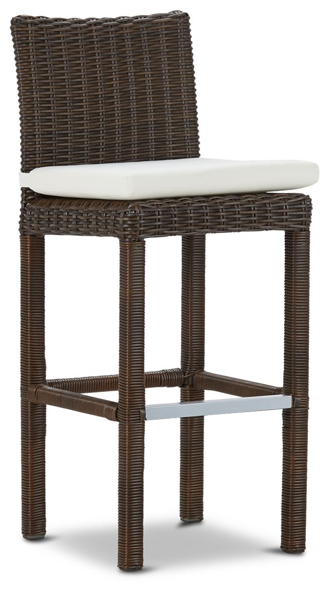 Southport White Woven 30" Barstool