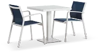 Lisbon Navy 27" Square Table & 2 Chairs