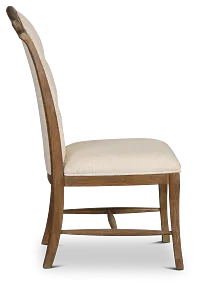 Rustic Patina Light Tone Upholstered Side Chair