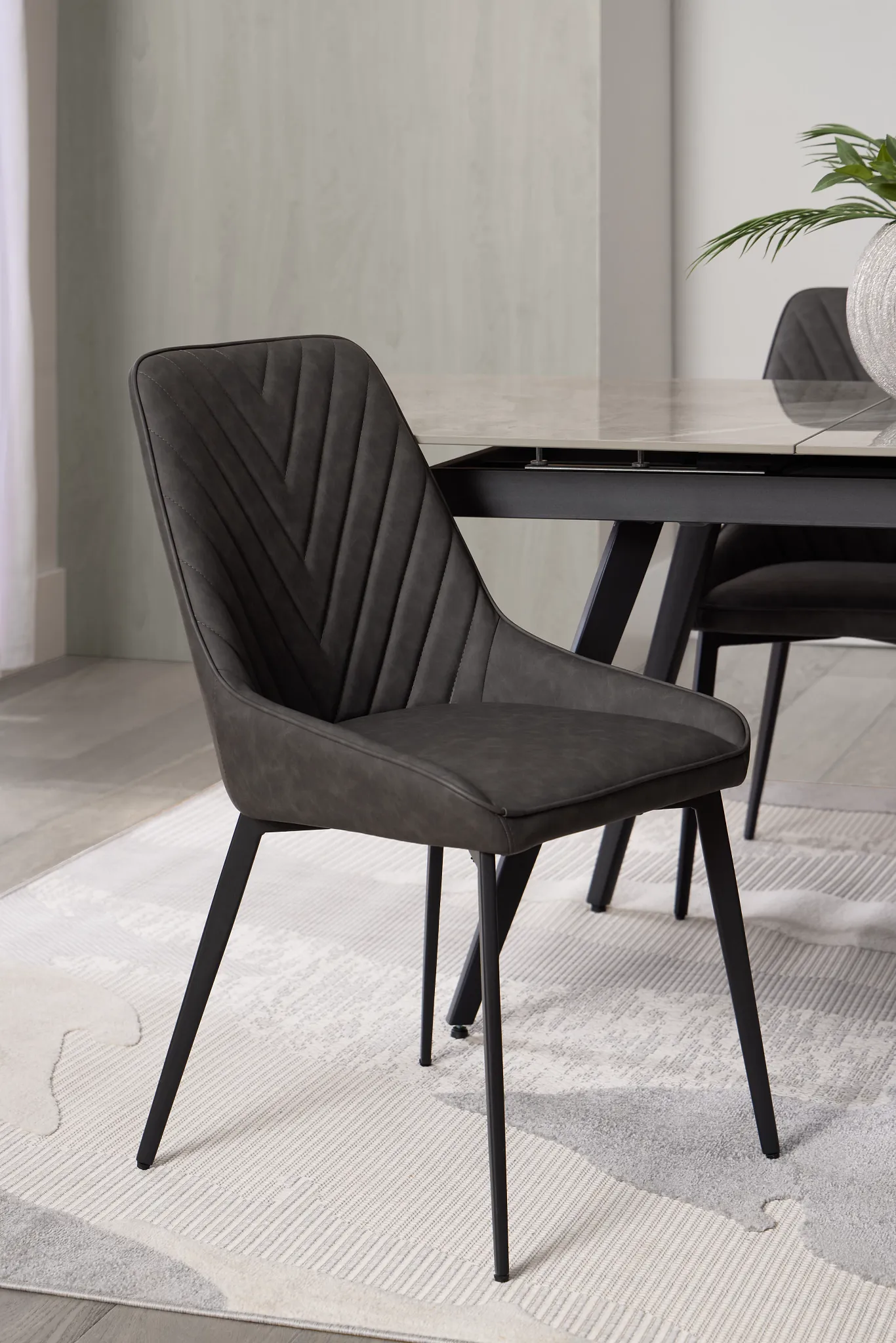 Maricopa Dark Gray Upholstered Side Chair