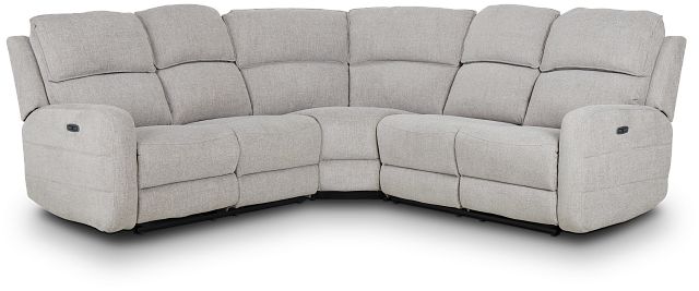 Piper Gray Fabric Small Two-arm Power Reclining Sectional