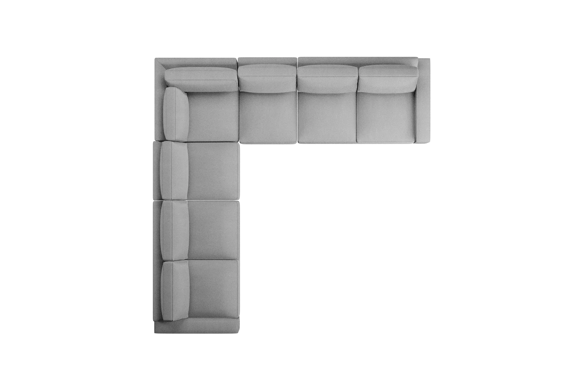 Edgewater Delray Light Gray Large Two-arm Sectional