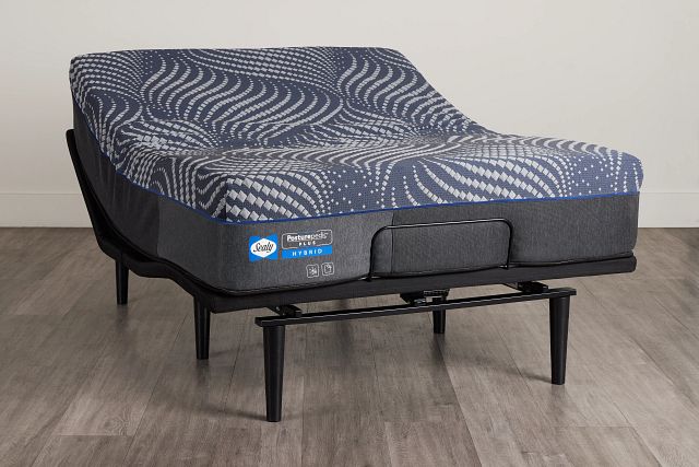 Sealy Posturpedic Plus Hybrid Albany Medium Ease Adjustable Mattress Set