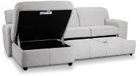 Callum Light Gray Storage Small Left Power Chaise Sleeper Sectional