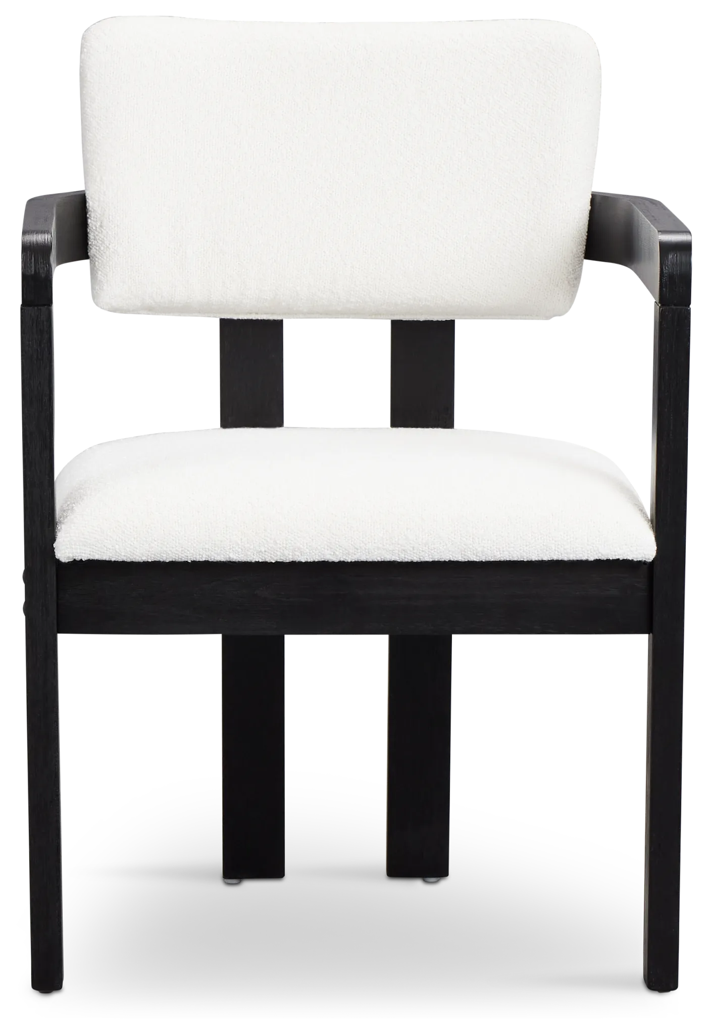 Alden Black Round Upholstered Arm Chair