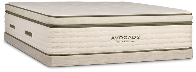 Avocado Green Plush Low-profile Mattress Set