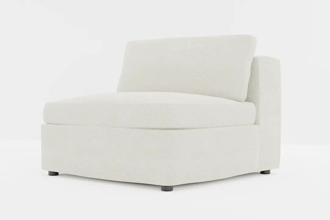 Destin Elite Ivory Fabric Armless Chair Destin Elite Ivory Fabric Armless Chair