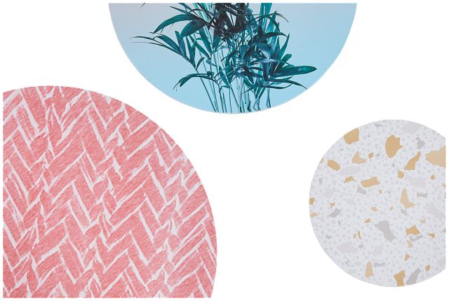 Paz Orange Set Of 3 Canvas Wall Art