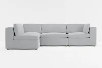 Destin Revenue Gray Fabric 4-piece Modular Sectional