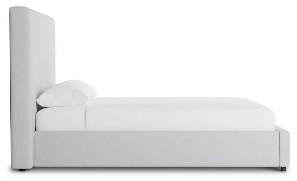 Grayton Delray Pewter 54" Upholstered Platform Bed