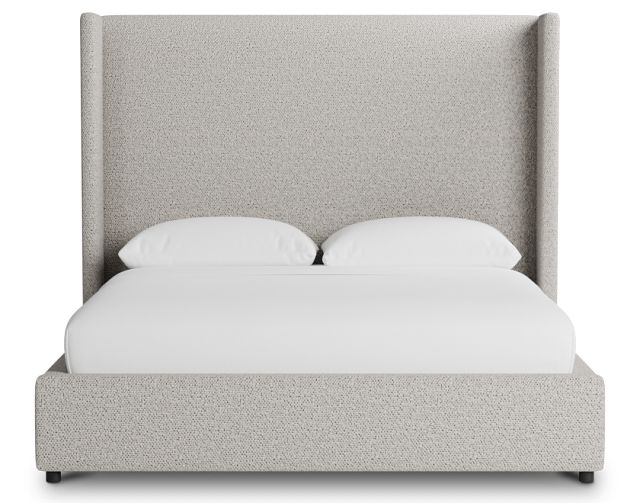 Captiva Gellar Gray 60" Upholstered Shelter Bed