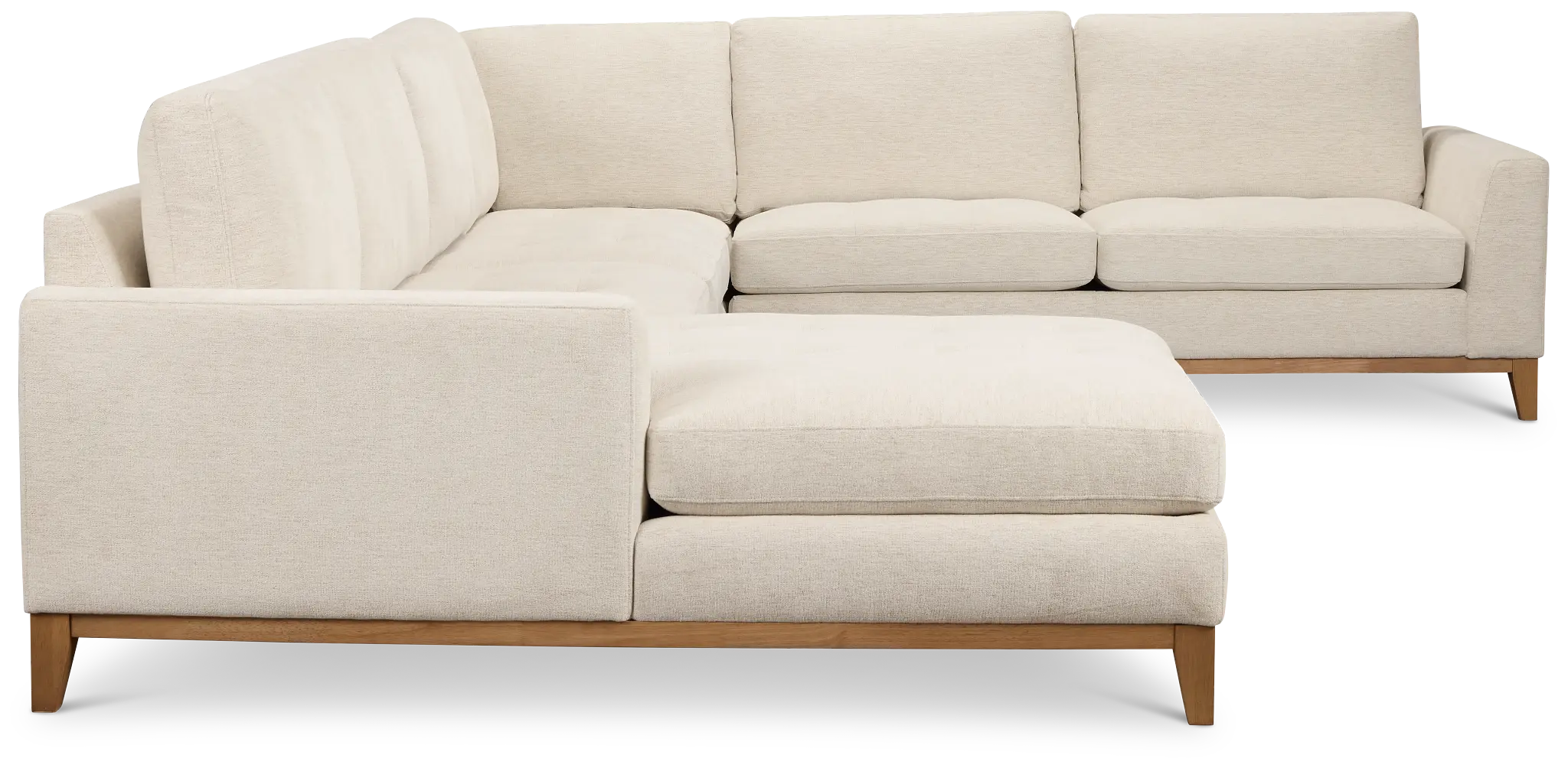 Maisie Light Beige Fabric Medium Left Chaise Sectional Maisie Light Beige Fabric Medium Left Chaise Sectional