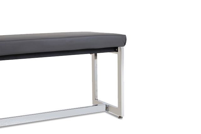 Bronx Gray Upholstered Dining Bench