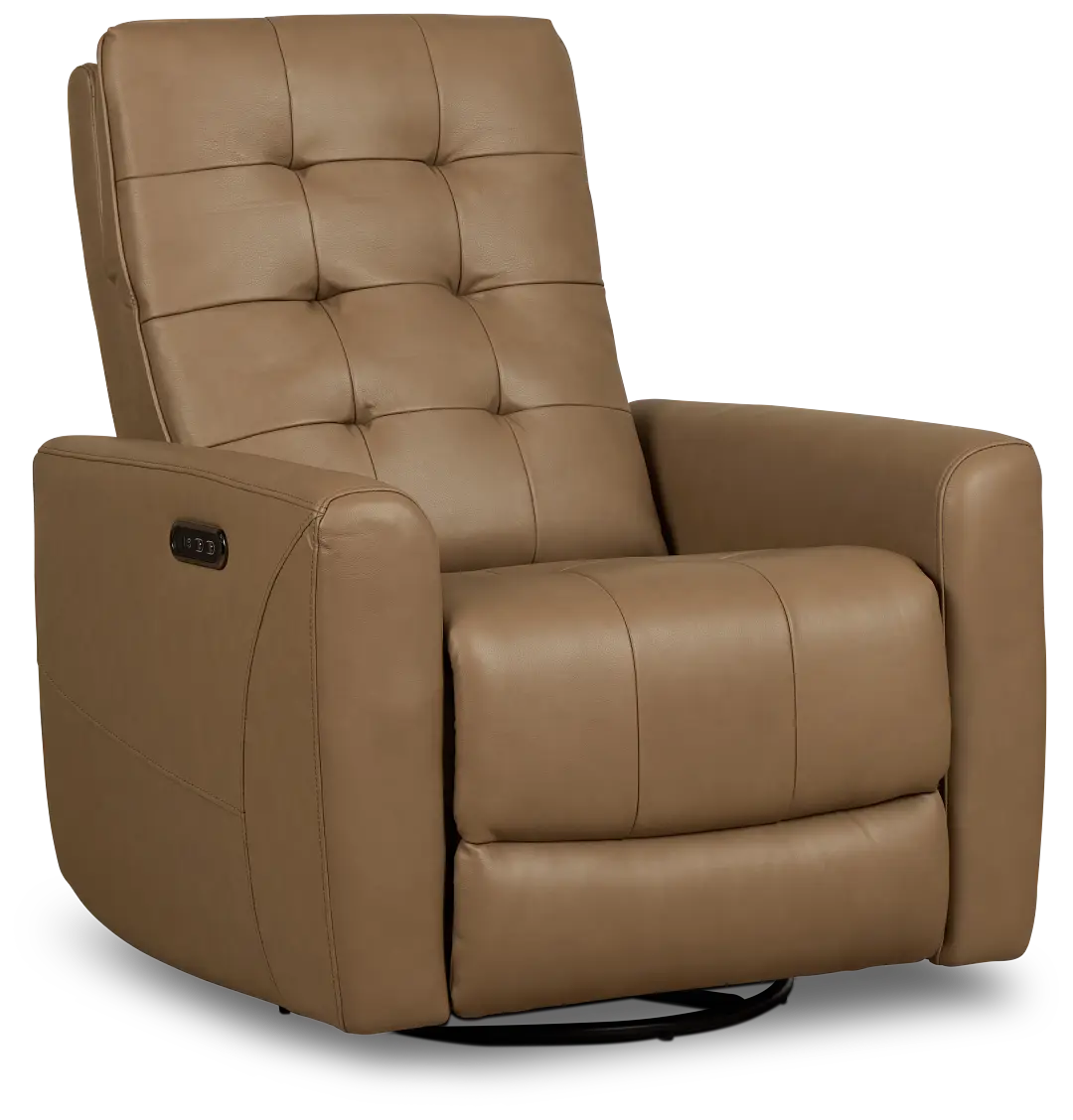 Izzy Brown Lthr/vinyl Power Swivel Glider Recliner Izzy Brown Lthr/vinyl Power Swivel Glider Recliner