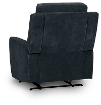 Dean Dark Blue Fabric Recliner