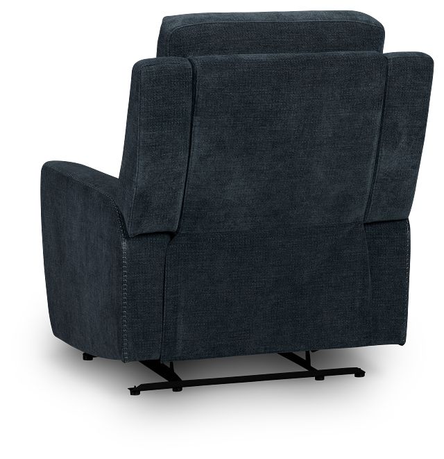 Dean Dark Blue Fabric Recliner