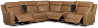 Colton Brown Micro Large Triple Power Reclining Two-arm Sectional