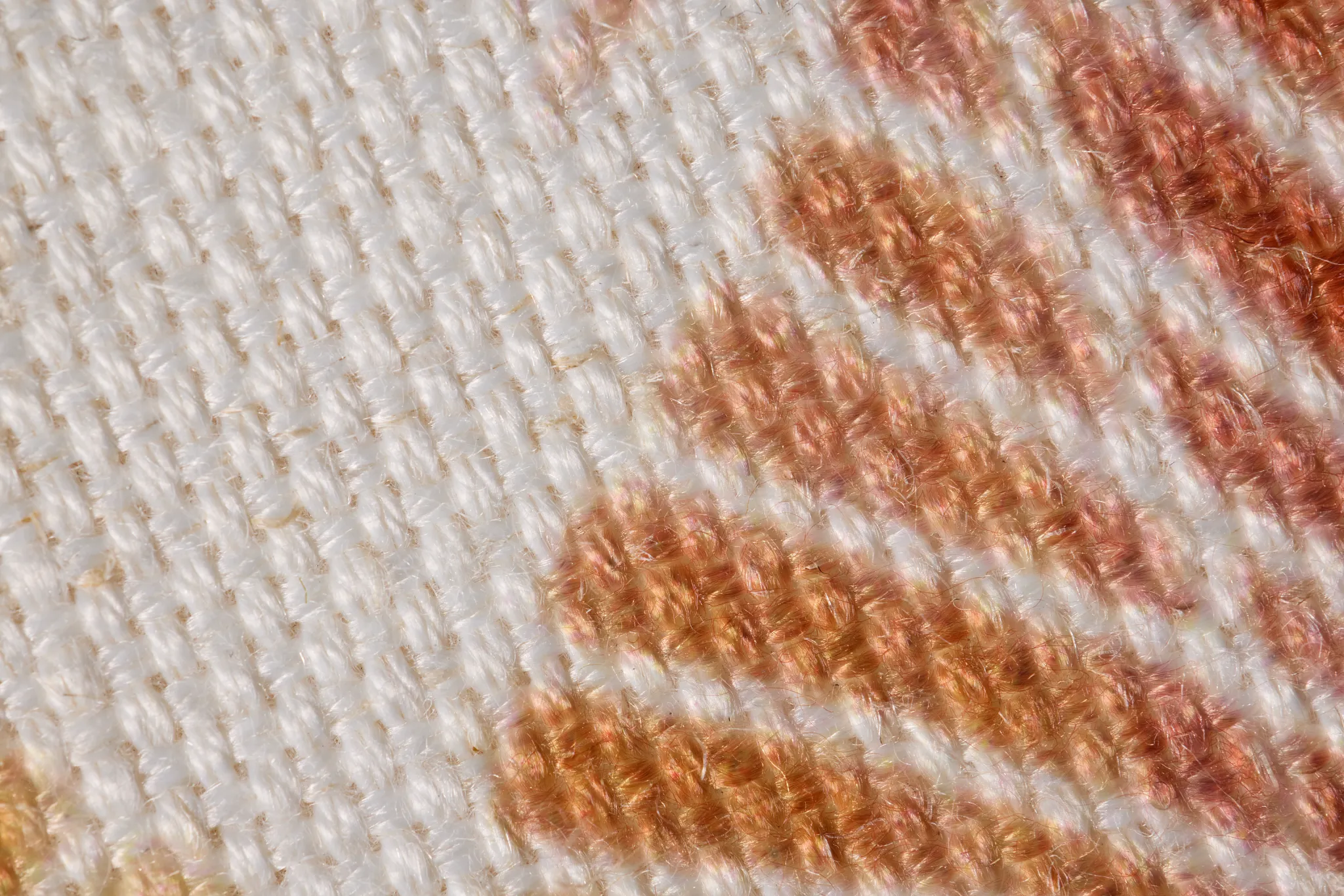 Shell Orange Fabric Accent Pouf