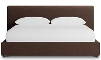 Grayton Elite Dark Brown 44" Upholstered Platform Bed